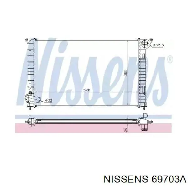 Радиатор 69703A Nissens