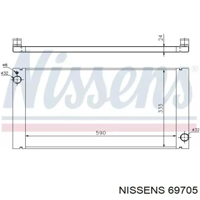 Радиатор 69705 Nissens