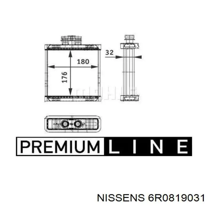 Радиатор печки (отопителя) Nissens 6R0819031 цена, от 20.77 USD