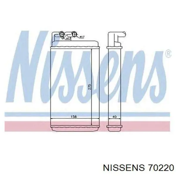 Radiador de calefacción 70220 Nissens