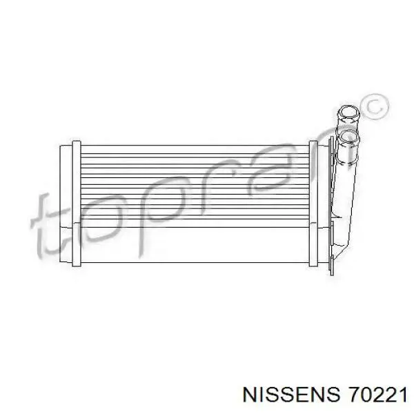 Радиатор печки (отопителя) Nissens 70221 цена, от 22.90 USD