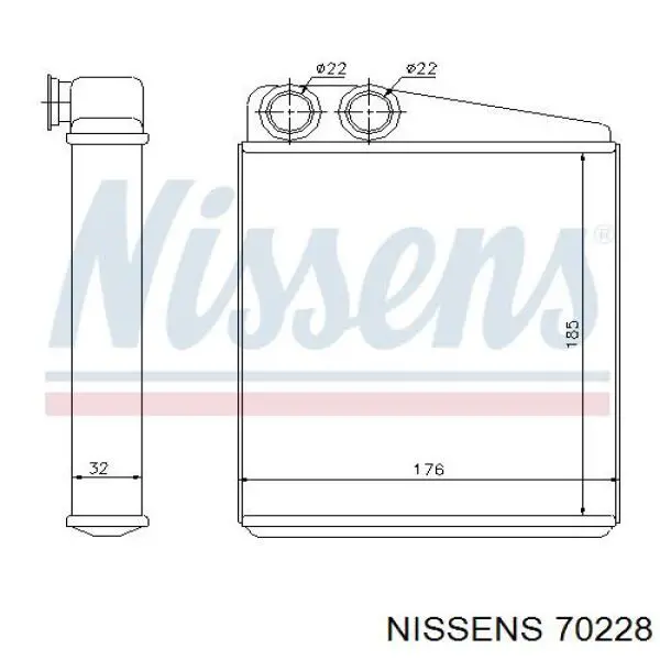 Radiador de calefacción 70228 Nissens