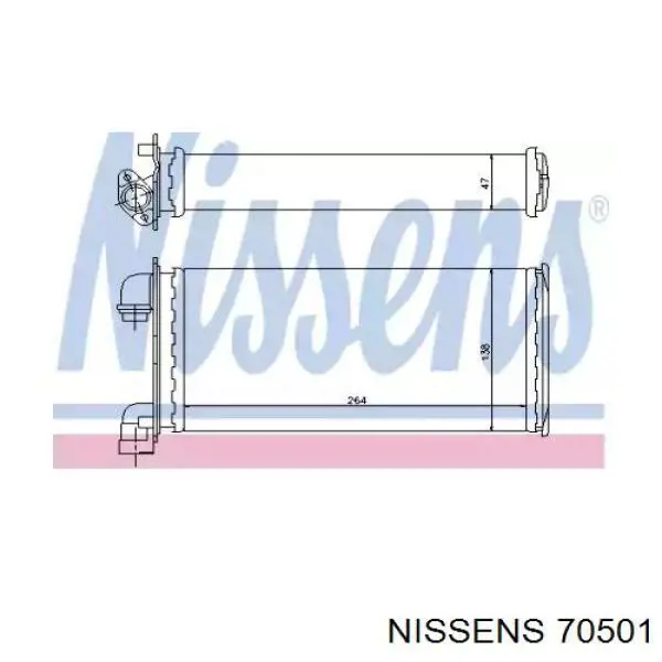Radiador de calefacción 70501 Nissens