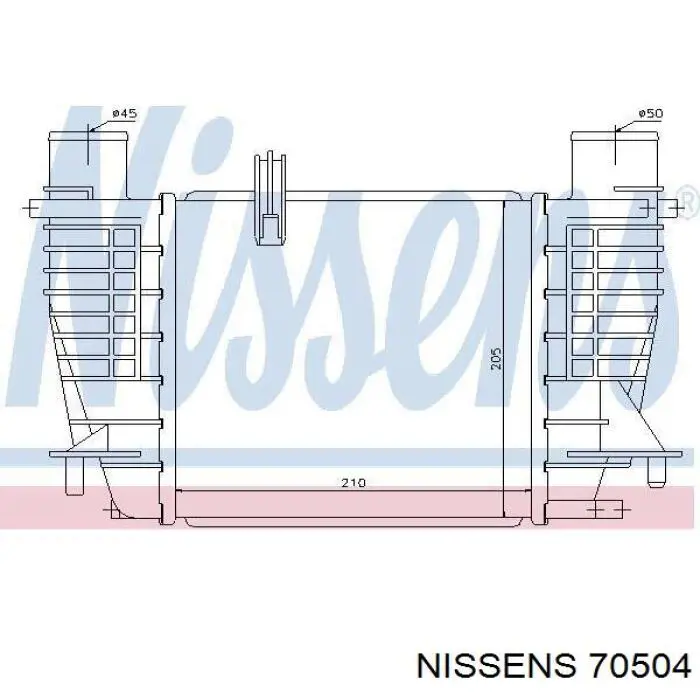 Радиатор печки 70504 Nissens