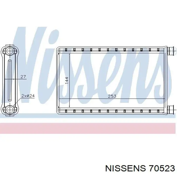 70523 Nissens радиатор печки