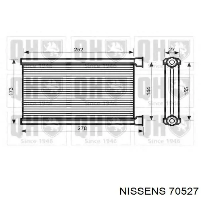 Купить 70527 Nissens Радиатор печки