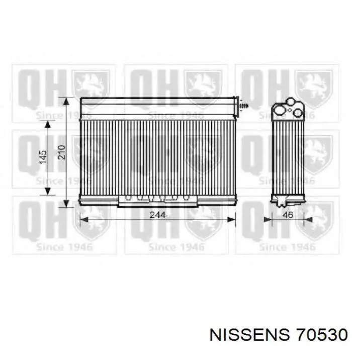 Radiador de calefacción 70530 Nissens
