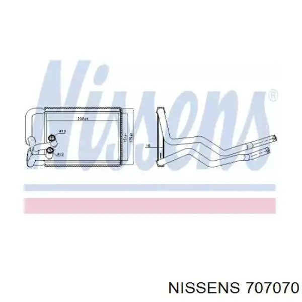Radiador de calefacción 707070 Nissens