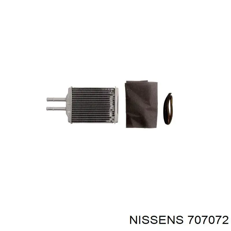 Радіатор пічки (обігрівача) 707072 Nissens