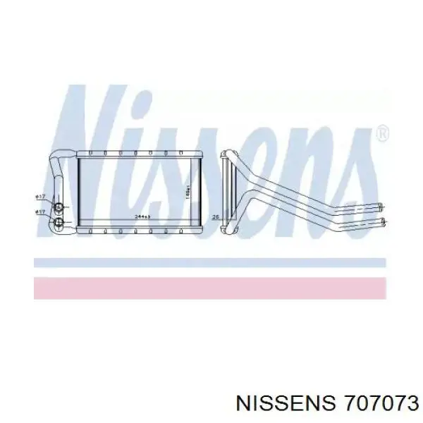 Radiador de calefacción 707073 Nissens