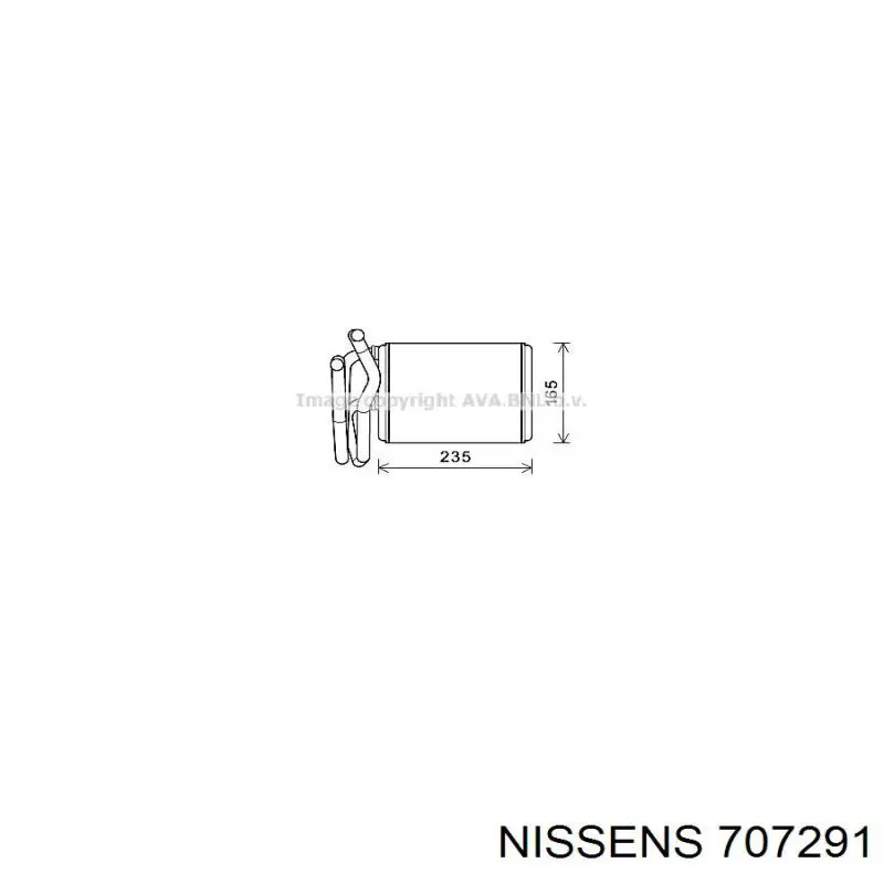 Радиатор печки NIS707291 Nissens