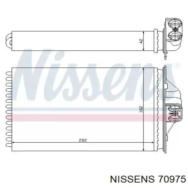 70975 Nissens радиатор печки