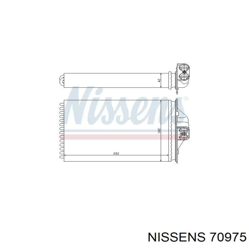 Радиатор печки 70975 Nissens