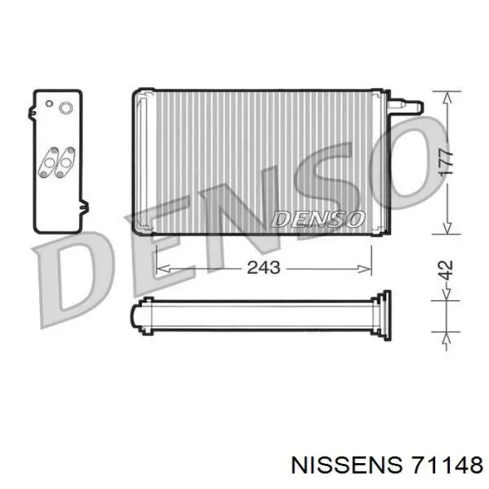 Радиатор печки 71148 Nissens