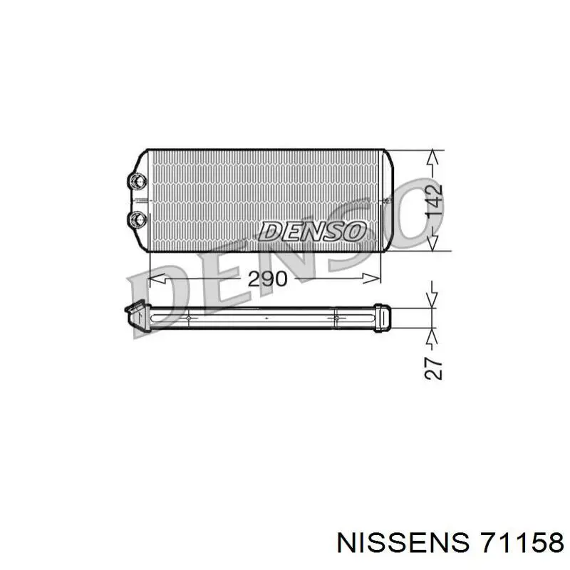 Купить 71158 Nissens Радиатор печки