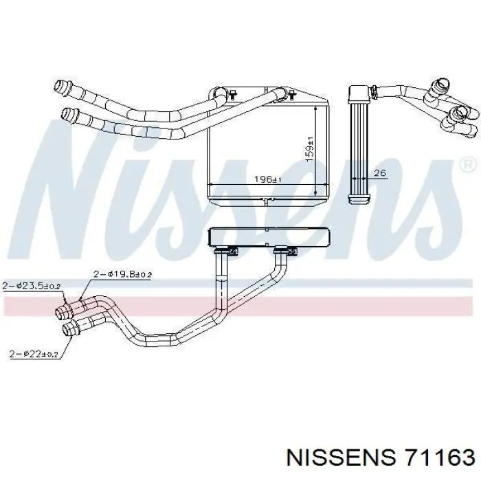Radiador de forno (de aquecedor) 6448T0 Peugeot/Citroen
