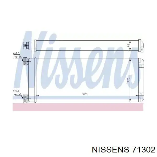71302 Nissens Радиатор отопителя салона