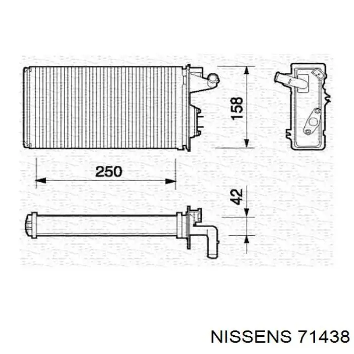71438 Nissens радиатор печки