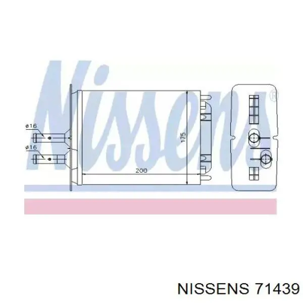 71439 Nissens радиатор печки