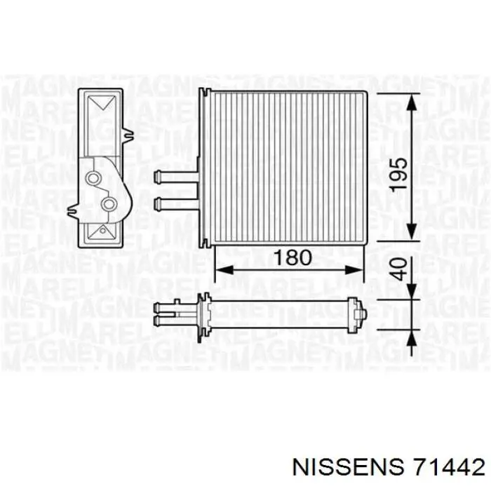 Купить 71442 Nissens Радиатор печки