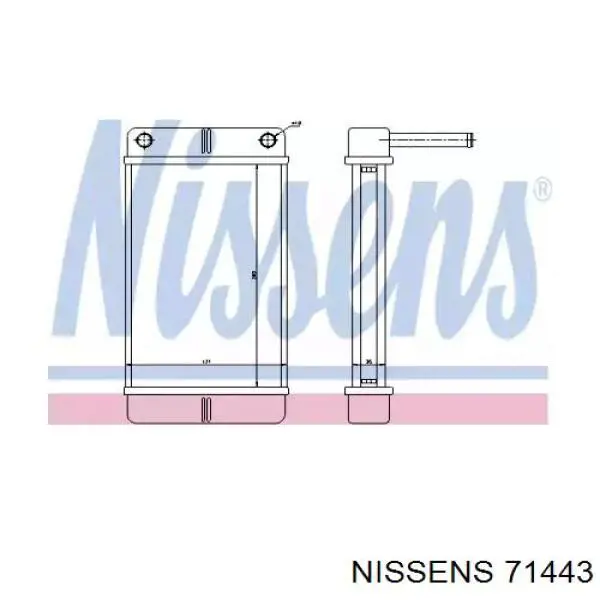 71443 Nissens радиатор печки