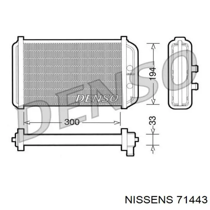 Radiador de calefacción 71443 Nissens