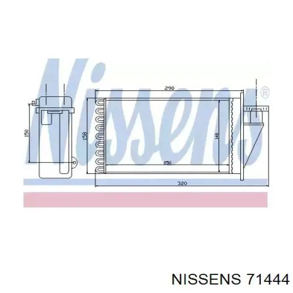 Радиатор печки 71444 Nissens