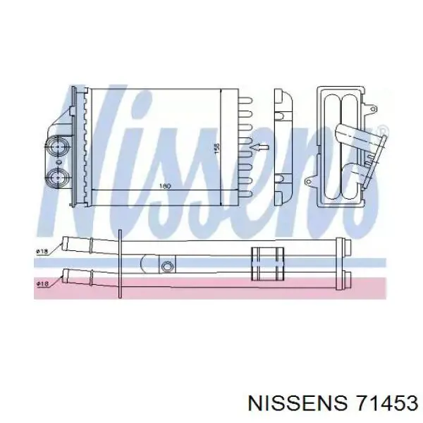 Radiador de calefacción 71453 Nissens