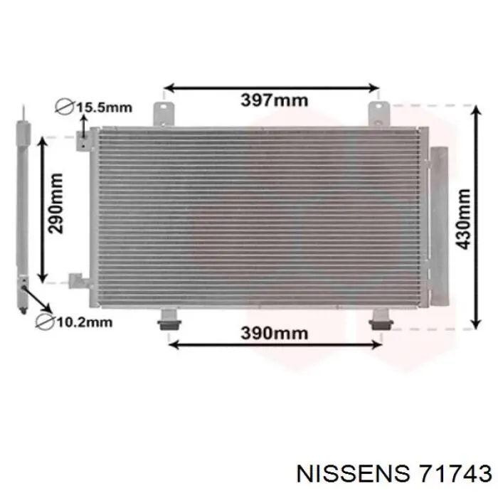 Радиатор печки 71743 Nissens