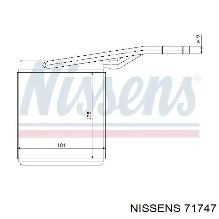 71747 Nissens радиатор печки