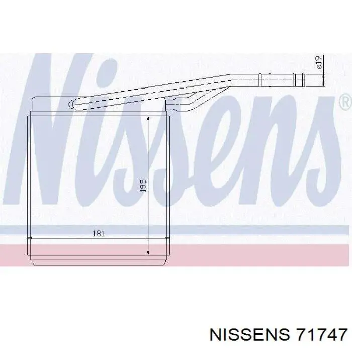 Radiador de calefacción 71747 Nissens