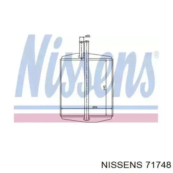 71748 Nissens радиатор печки