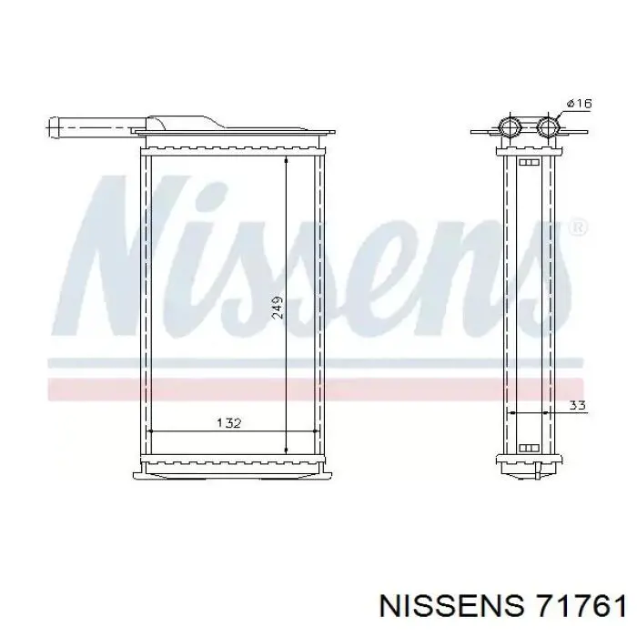 71761 Nissens радиатор печки