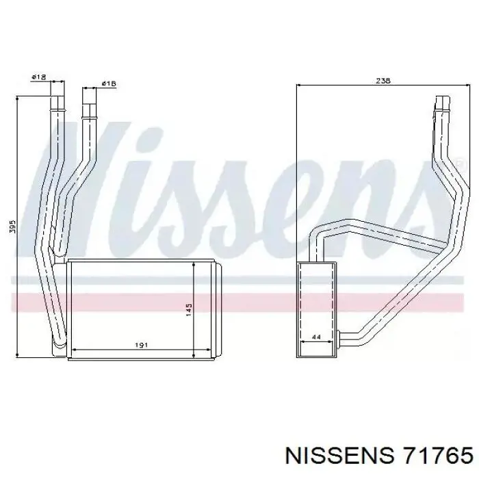 71765 Nissens радиатор печки