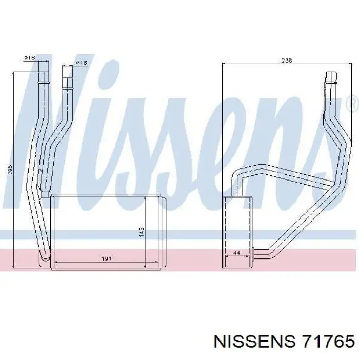 Radiador de calefacción 71765 Nissens