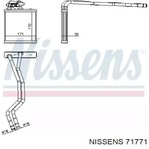 71771 Nissens радиатор печки
