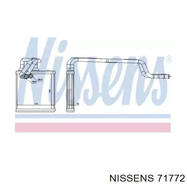 71772 Nissens radiador de forno (de aquecedor)