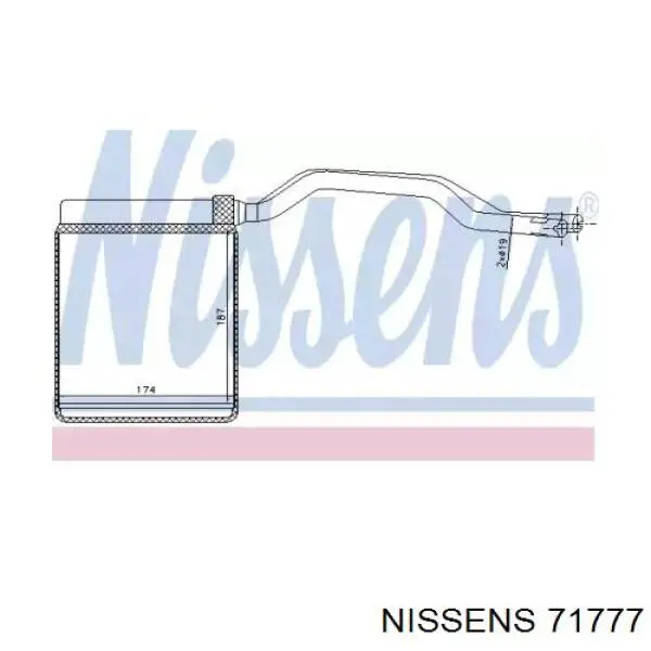 71777 Nissens радиатор печки