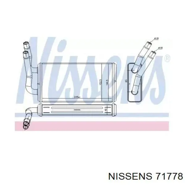 71778 Nissens радиатор печки