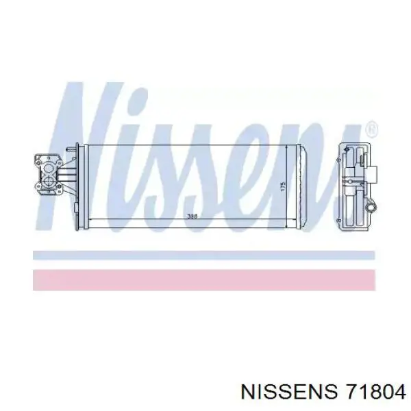 Радиатор печки 71804 Nissens