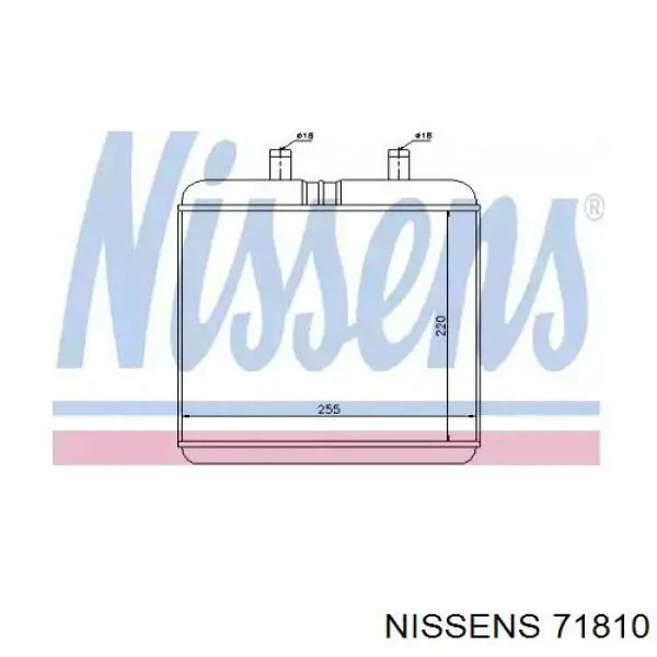 Радиатор печки 71810 Nissens