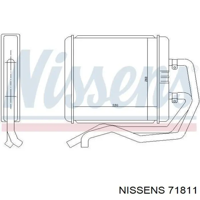 Радиатор печки 71811 Nissens