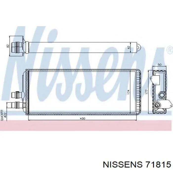 Радиатор печки 71815 Nissens