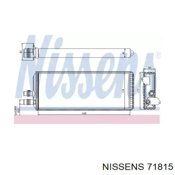 Radiador de calefacción 71815 Nissens