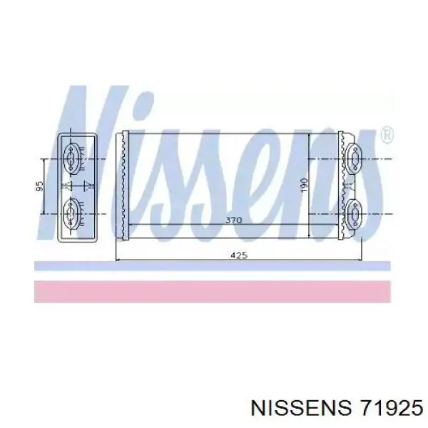 71925 Nissens радиатор печки