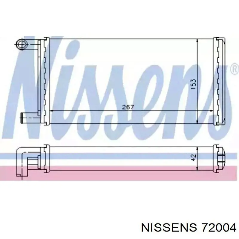 Радиатор печки 72004 Nissens