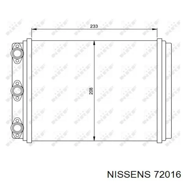 Купить 72016 Nissens Радиатор печки