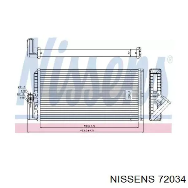 72034 Nissens радиатор печки