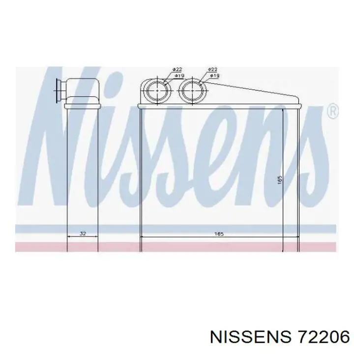Radiador de calefacción 72206 Nissens