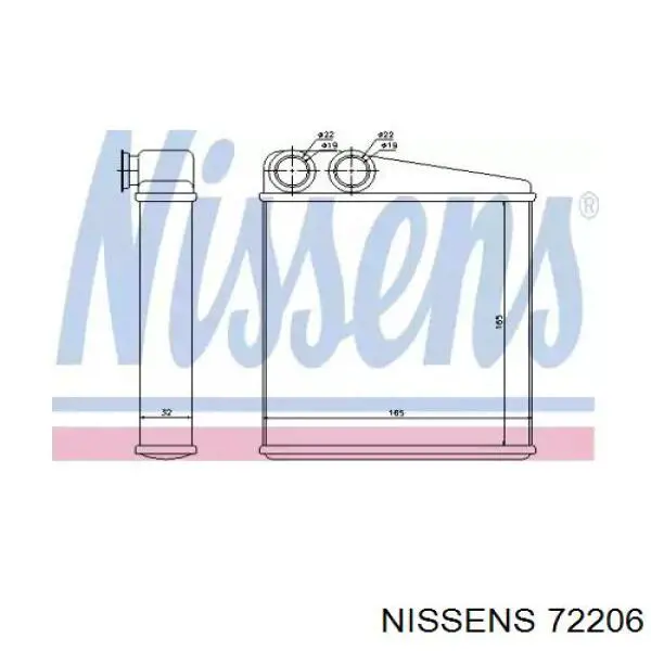 Купить 72206 Nissens Радиатор печки